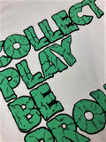Retro T-Shirt - Collect Play Be Proud  (Eco/Vegan 100% Organic Cotton)